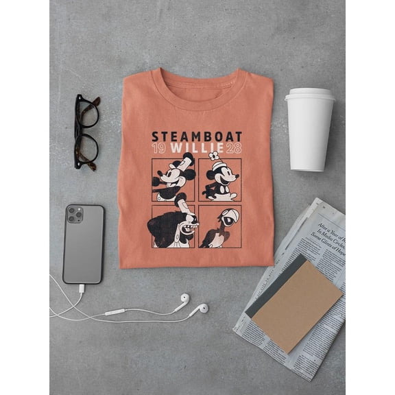 Steamboat Willie Characters T-shirt Color Men's -SmartPrintsInk Designs