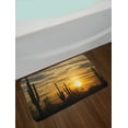 thumbnail image 2 of Arizona Bath Mat, Horizon Skyline in Scottsdale Area with Dramatic Clouds Above Cactus Plants, Plush Bathroom Decor Mat with Non Slip Backing, 29.5" X 17.5", Multicolor, by Ambesonne, 2 of 2