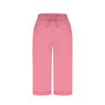 thumbnail image 6 of Olyvenn Womens Summer Capri Pants Wide Leg Elastic Waist Casual Business Pants Loose Work Lounge Trousers with Pockets Pink XL, 6 of 7