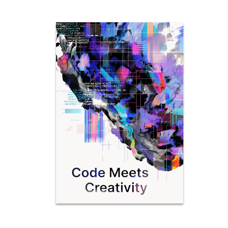 Code Meets Creativity - Tech Enthusiast - 13x19 Poster Print