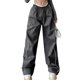 thumbnail image 3 of Pantalones para mujer Baggy Cargo Pantalones Niñas adolescentes Joggers de pierna ancha Pantalones con bolsillos para Streetwear Nituyy Varios colores, pantalón casual sólido para mujer, 3 of 5