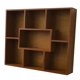 thumbnail image 2 of Estantería de pared de siete compartimentos, resistente, de madera, organizadora de almacenamiento, estante de exhibición duradero. Pequeño, 2 of 9