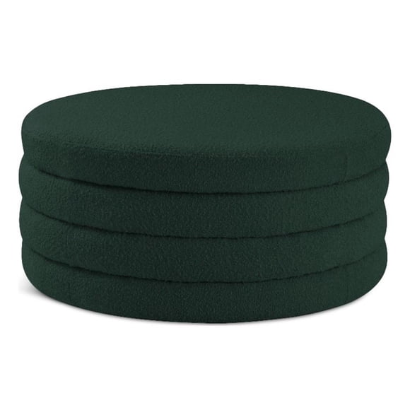 Meridian Furniture Aphia Vert Ottomane/table Basse en Tissu Bouclé