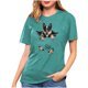 thumbnail image 1 of Moda mujer Casual Primavera Verano o-cuello pulóver imagen Animal manga corta blusa camiseta Tops Fridja gope4877, 1 of 5