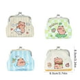 thumbnail image 3 of Small Storage Bag Cartoon Capybara Coin Pouches Coin Purse with Kiss Lock PU Leather Wallet Change Bag for Girl, 3 of 8