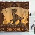 thumbnail image 1 of Ambesonne Nautical Shower Curtain, Giant Dinosaur Cliffs, 69"Wx70"L, Apricot Redwood, 1 of 3