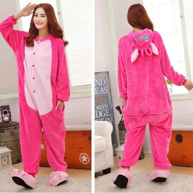 Pijamas de unicornio para mujer y adultos, ropa de dormir cálida, disfraces de Anime, mono de dibujos animados, Unisex, Stitch, Kigurumi, invierno, nuevo