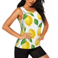 thumbnail image 2 of Womens Tank Tops, Cute Lemon Leave Round Neck Sleeveless Summer Tops Loose Fit Trendy Workout Casual Shirts, 2 of 8