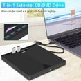 thumbnail image 2 of USB 3.0 and Type-C External DVD/CD-ROM Reader and Burner with SD/TF Card and USB Reader, CD-RW VCD for Windows 7/8/10/Vista/XP/Mac OS, Laptop, Desktop, 2 of 5