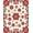 Red, Pattern 1, variant on ODIKA 2'x3' Machine Washable Non-Slip Area Rug, Vibrant Botanical Array with Stylized Blossoms and Leafy Flourishes High Traffic Rug, Red, 451062