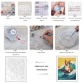 thumbnail image 3 of Paint by Numbers Kit for Adults, Corgi Surfing Ocean Waves Art Paint by Numbers, Easy Paint by Numbers Kit for Adults Beginner, DIY Adult Paint by Number Kits on Canvas, 12x16in Home Decor, 3 of 7