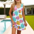 thumbnail image 2 of AWZXDE Easter Floral Print Girls Sleeveless Dress For Casual Play And Party Celebration Outfit Multicolour,11-12 Years, 2 of 8