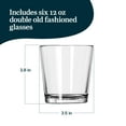 thumbnail image 2 of Libbey Bar Essentials Double Old Fashioned Glasses, 12 oz, Clear Restaurant Quality Drinking Glasses Set of 6, Modern Rocks Glass Set for Everyday Use, 2 of 2