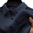 thumbnail image 4 of Antinious Men Solid Ice Silk Texture Collar Short Sleeve Breathable Work T-Shirts, 4 of 5
