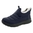 thumbnail image 5 of Dakaela Winter Boots for Women Waterproof Fleece Lined Slip on Ankle Snow Booties Insulated Outdoor Walking Shoes Blue 7.5, 5 of 6