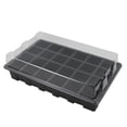 thumbnail image 2 of Seed Starting Trays with Dome, 24 Cell, 10X6 in, Plastic Plant Trays, Plant Propagation, indoor Gardening, Black Base, Clear Lid, 1 Pc, 2 of 8
