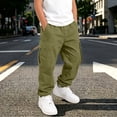 thumbnail image 5 of RUTAYY Boys Cargo Pants Drawstring Waist Straight Leg Front Pockets Outdoor Play Trousers Everyday Outdoor Adventures, Green, 5 of 8