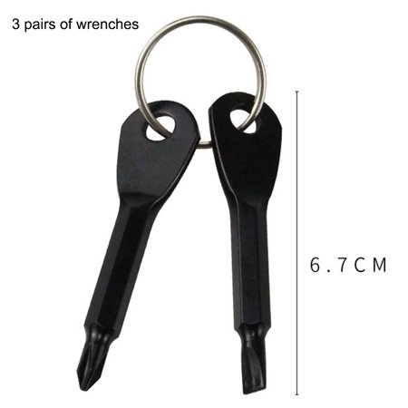 Multifunctional portable screwdriver multi-tool with key for ring for outdoor use