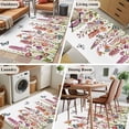 thumbnail image 5 of Area Rug for Living Room, Spring Floral Non-Slip Indoor Large Carpet for Bedroom/Dining Room, Watercolor Lavender Daisy Butterflies Botanical Washable Low-Profile Floor Mat Runner Rugs - 2.7 x 5 Ft, 5 of 7