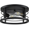 thumbnail image 5 of 12"W 2-Light Flush Mount Ceiling Light Fixture, Industrial Vintage Ceiling Light for Kitchen Bedroom, Matte Black, 5 of 7
