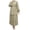 Beige, variant on Elegant Women'S Two Piece Outfit Long Sleeve Tunic And Midi Skirt Set For Daily Wear