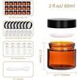 thumbnail image 3 of Bocaux en Verre de 2oz avec Couvercles Lot de 16 - Bocaux à Bougie en Verre Ronds Vides Portables Ambrés avec Couvercles/conteneurs de Stockage Alimentaire/conteneurs de Beurres Corporels/poteaux de Beurre Corporel (2 fl. oz, Ensemble de 16), 3 of 7
