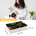 thumbnail image 5 of Plant Elegant PU Leather Jewelry Box with Removable Compartment, Portable Earring Organizer, Necklace Organizer, and Decorative Box, 5 of 6