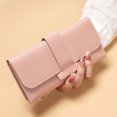thumbnail image 5 of JVBTVB Women's Leather Look Long Zip Around Wallet RFID Blocking Large Capacity Clutch Wristlet Multifunctional Folding Flap Card Holder For Travel Work Daily Use, 5 of 9