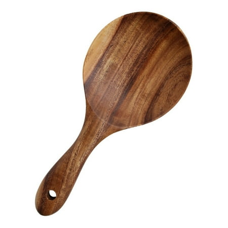 

Natural Wooden Rice Paddle Spoon Non-stick Rice Scooper Food Serving Spoons Kitchen Utensils for Rice Potato Salads Desserts