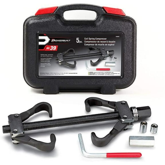 Coil Spring Compressor Kit, Black - 5 Piece