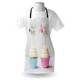 thumbnail image 3 of Gender Reveal Apron Boy and Girl with Cupcakes Yummy Chocolate Celebration Theme, Unisex Kitchen Bib Apron with Adjustable Neck for Cooking Baking Gardening, Pale Blue and Pink Cream, by Ambesonne, 3 of 3
