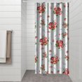 thumbnail image 3 of Waterproof Pioneer Shower Curtain 36x72 Inch Polyester Unique Colorful Floral Shower Curtain for Bathroom Hotel Home Decor with 7 Plastic Hooks, 3 of 5
