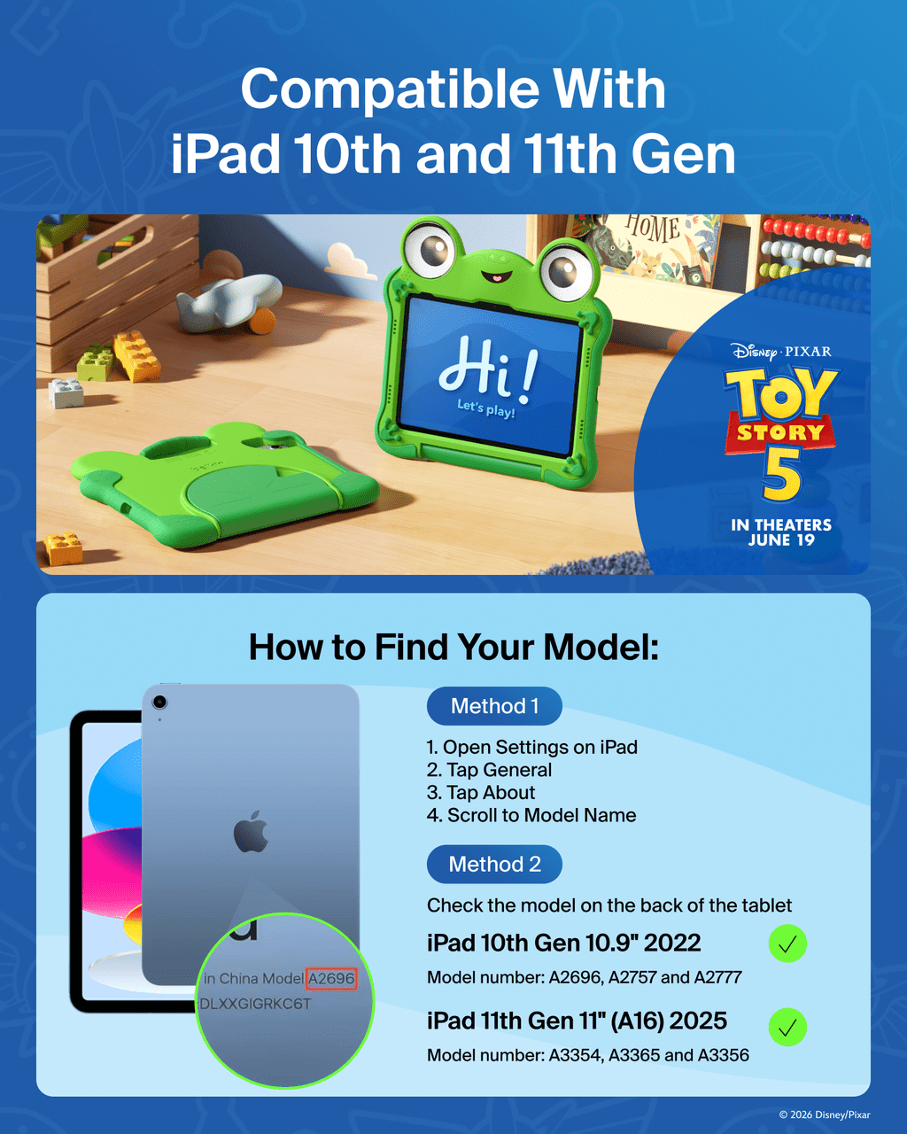 Belkin Disney Pixar Toy Story iPad A16 Case Kids 11th Gener