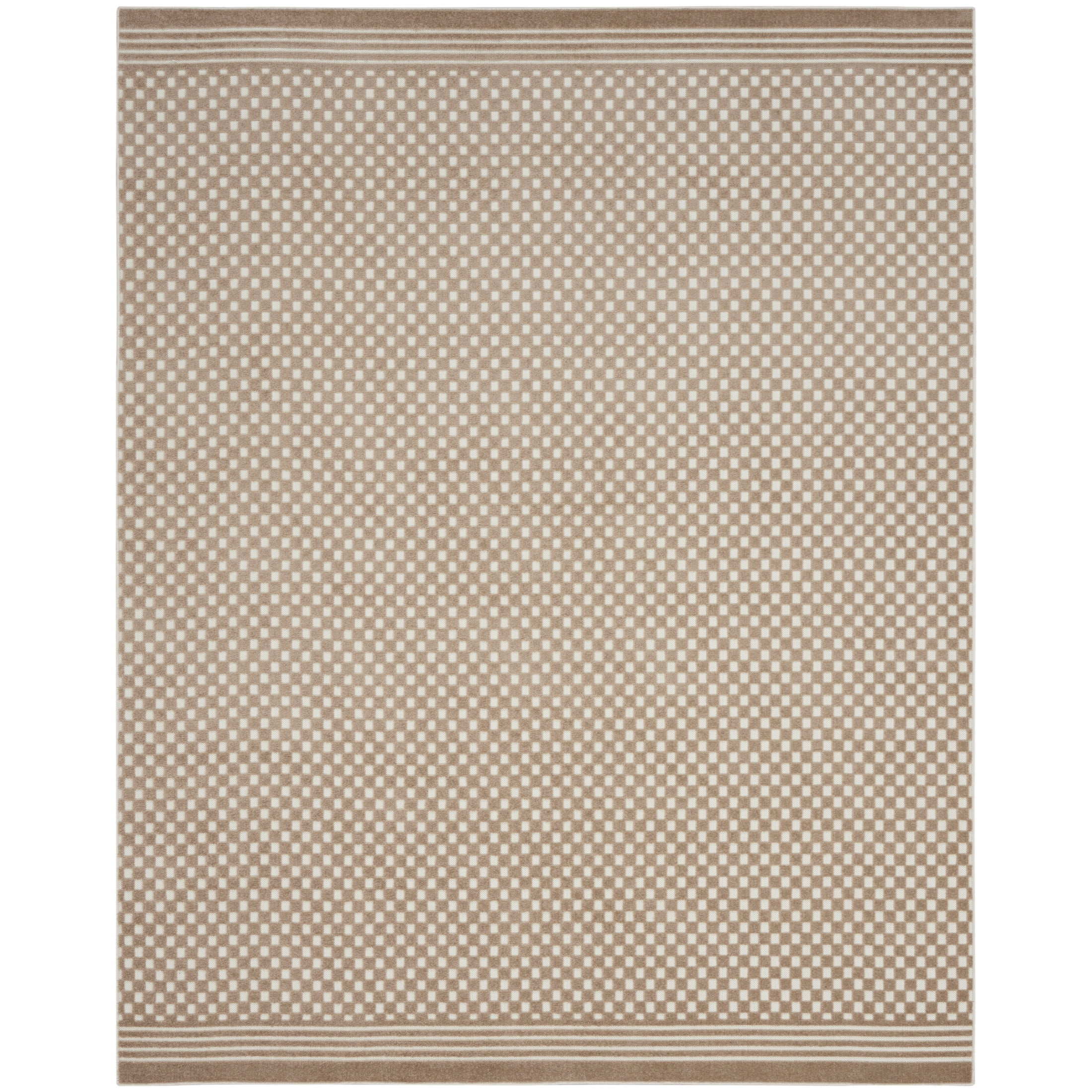 Nourison Care Free 7'10" x 9'10" Brown Modern Indoor Rug