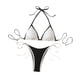 thumbnail image 2 of Trajes de baño para mujer, bikinis de cintura alta con cordón ajustable, traje de baño fruncido, conjunto dividido, trajes de baño para mujer, trajes de baño para mujer, traje de baño para mujer, traj, 2 of 7