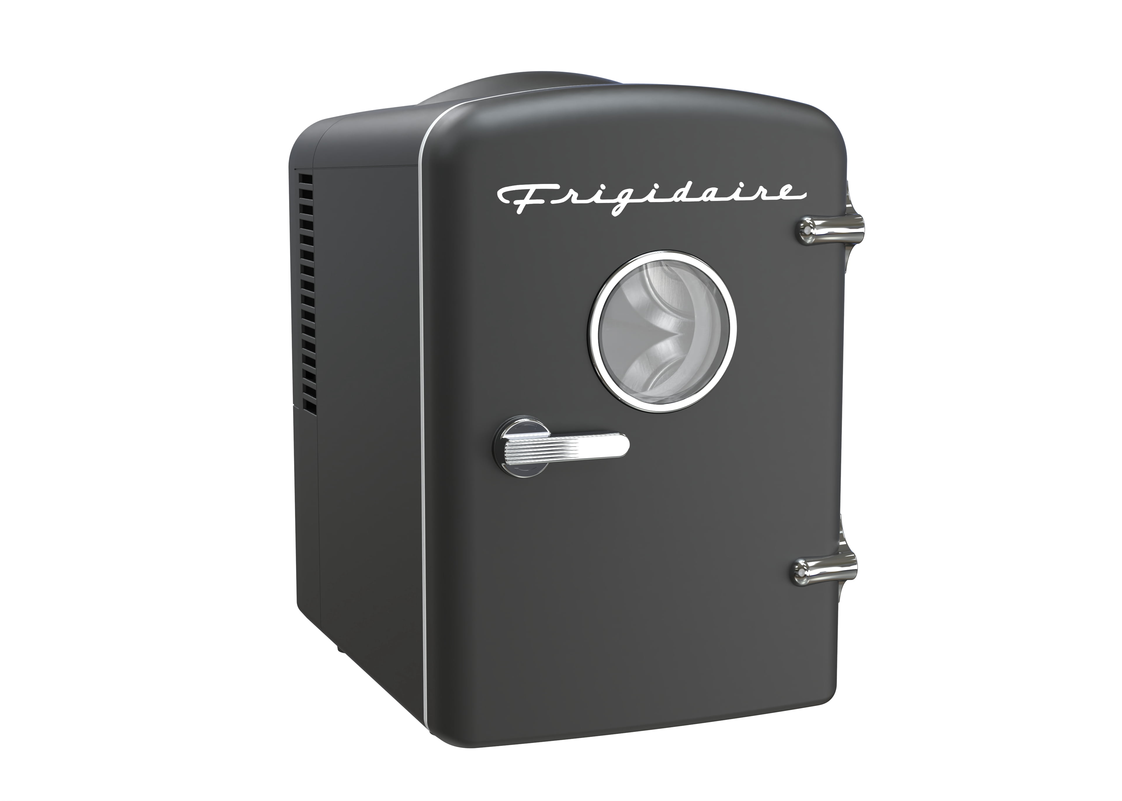 Frigidaire 6 Can Retro Mini Fridge, 4L Portable Personal Cooler – Skincare Fridge, Small Compact Refrigerator, Black