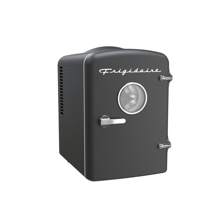 Frigidaire 6 Can Retro Mini Fridge, 4L Portable Personal Cooler, Black photo 3