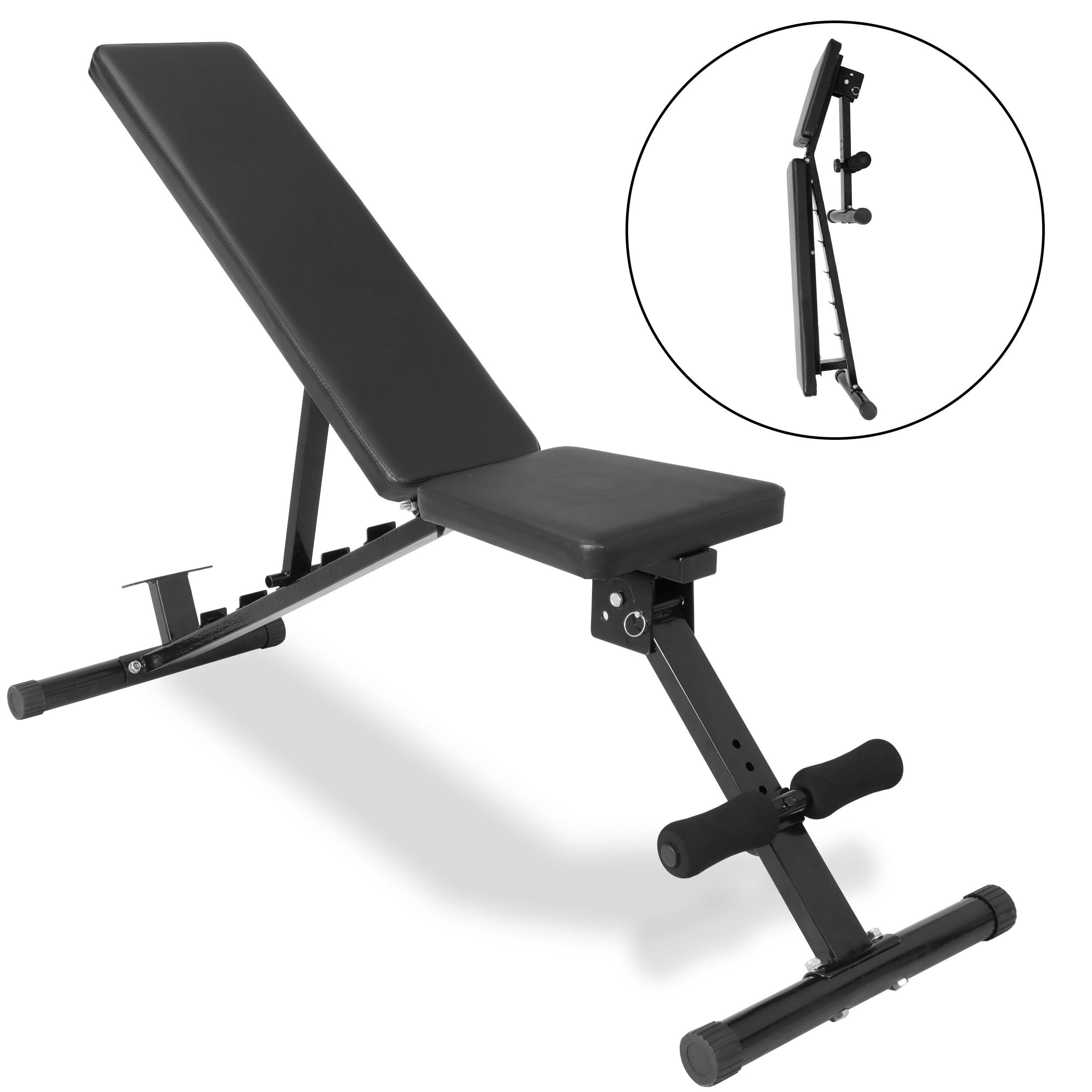 ZenSports Adjustable Weight Bench – Foldable Utility Workout Bench 700LBs Capacity