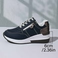 thumbnail image 5 of Womens Shoes,Women Sneakers Thick Sole Lace Up Design Fashion Casual Shoes Comfortable Women Sneakers for Walking,Shoes for Women,Navy,6.5, 5 of 8