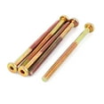 thumbnail image 1 of Unique Bargains M6 x 85mm Threaded Hex Socket Head Cap Screws Bolts Bronze Tone 5 Pcs, 1 of 1