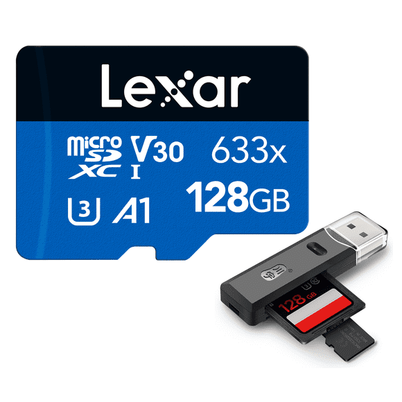Tarjeta De Memoria Lexar 633x 128gb Microsdxc Uhs-i Class 10 con regalito