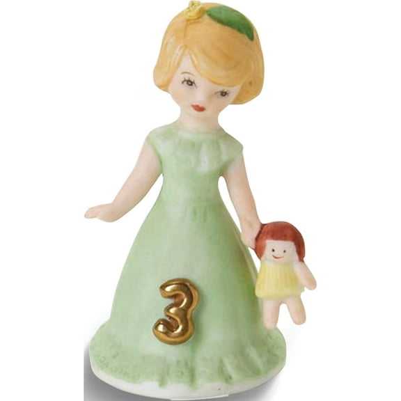 Fashion Blonde Age 3 Porcelain Figurine (2.2 X 2.2) Made In China gl630