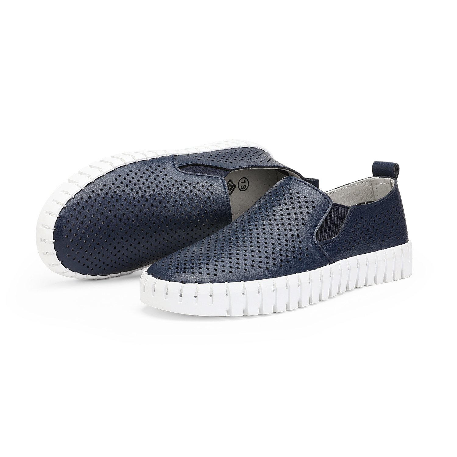 DREAM PAIRS Kids Boys & Girls Comfort Breath Slip-On Shoes Flats Loafers Outdoor Casual Shoes ESSA-K NAVY Size 10 - image 3 of 4