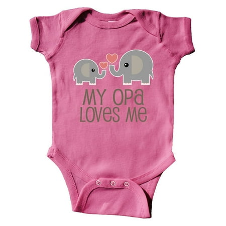 

Inktastic My Opa Grandpa Loves Me Gift Gift Baby Boy or Baby Girl Bodysuit