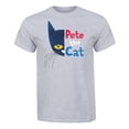thumbnail image 2 of Pete The Cat - Half Face W Text - Men's Short Sleeve Graphic T-Shirt, 2 of 6