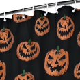 thumbnail image 3 of Halloween Spooky Pumpkins Pattern Shower Curtain 36"x72" ,Bathroom Decorative Shower Curtains Set with 12 Hooks,Modern Waterproof Washable Shower Curtain, 3 of 6