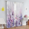 thumbnail image 2 of Innerwin Rideaux Protection UV Draperies Isolées Thermiquement Occultantes Imprimé Floral Rideau de Fenêtre Écoénergétique Imperméable Poche pour Tringle Panneau Moderne Violet 150x166cm/59.06x65.35 Pouces LxH, 2 of 6
