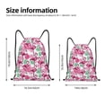 thumbnail image 2 of Gaeub Flamingo Drawstring Backpack Bag Sport Gym Sackpack Heavy Duty String Backpack for Men Women-Medium, 2 of 6