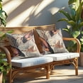thumbnail image 5 of Throw Pillow Cover - 1 Piece Decorative Twin Birds Printed Design Cushion Case for Home Decor Sofa Couch Chair Bed Patio Living Room Bedroom Car Office - 18x18 Inches, 5 of 9