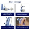 thumbnail image 3 of Delmicure Digital Hearing Aid for Seniors, Rechargeable, Dual Frequency Adjustments, Multi-Level Volume Control, VHP-1303 Single - Blue, 3 of 8